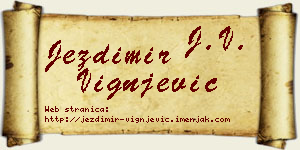 Jezdimir Vignjević vizit kartica